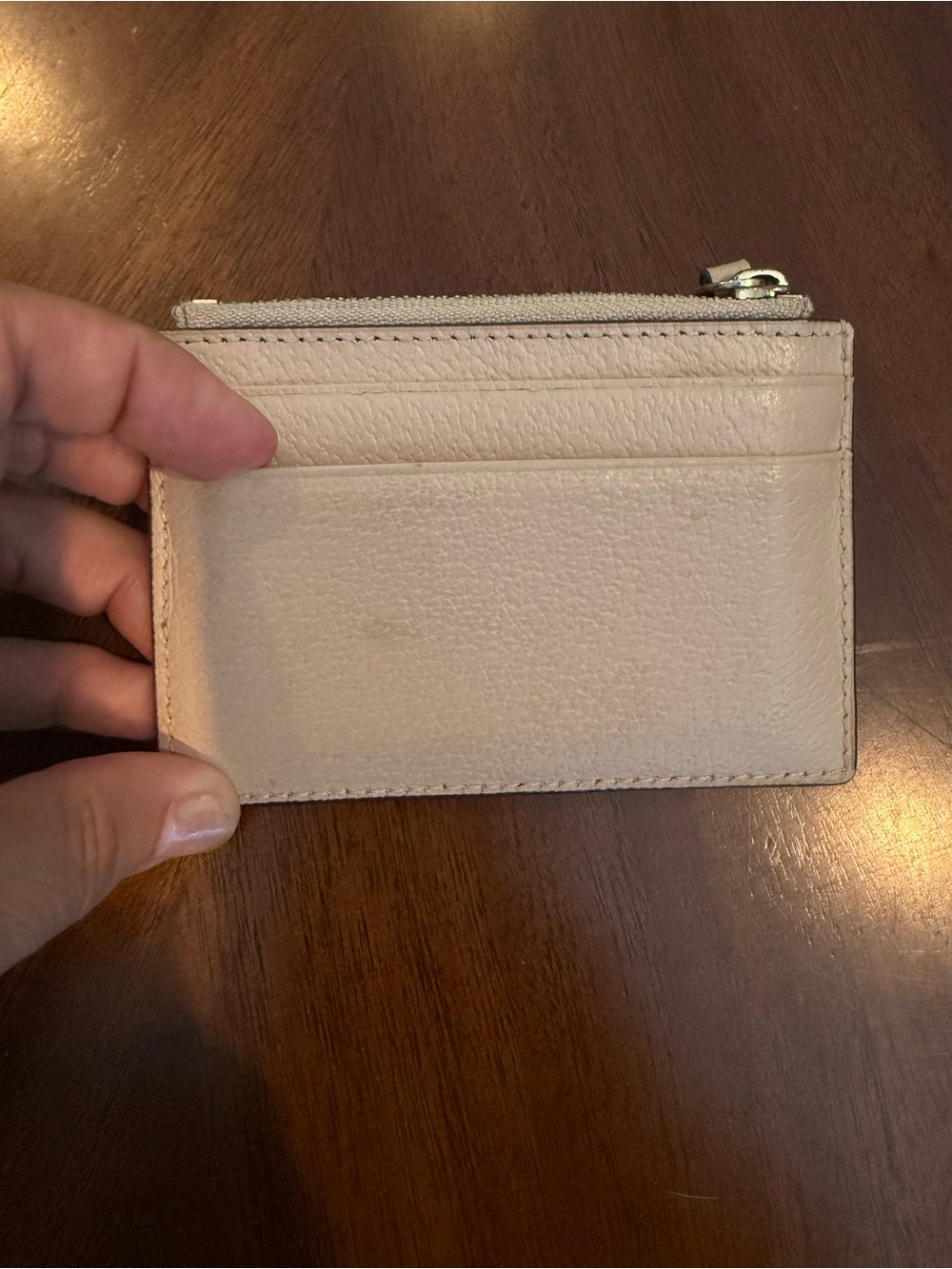 kate spade cream and blush leather card wallet - Picture 2 of 3